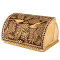 Birds Pattern Birch Bark Bread Box V9449