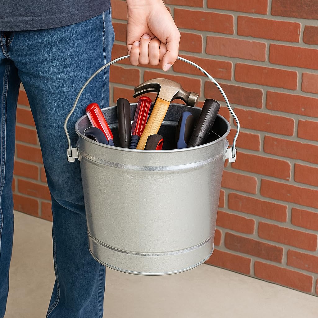 6-Gallon Galvanized Steel Locking Lid Storage Can K897