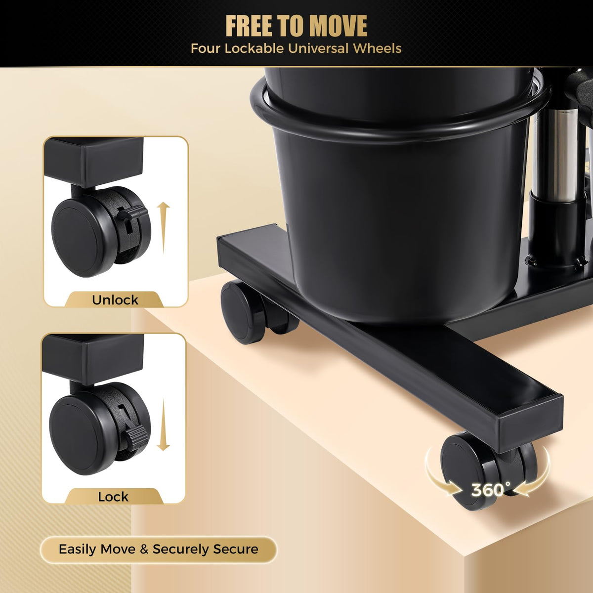 Portable Plastic Shampoo Basin with 2 Water Buckets and Wheels Z56933