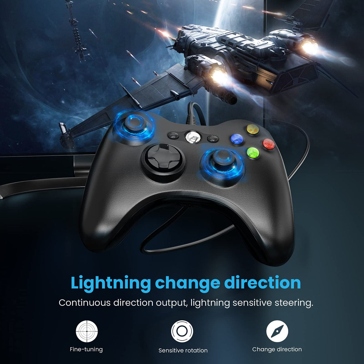 Wired Controller for Xbox 360 and PC E3254