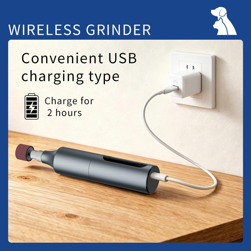 Rechargeable 9-Speed Adjustable Ultra Quiet Electric Dog Nail Grinder Q11720