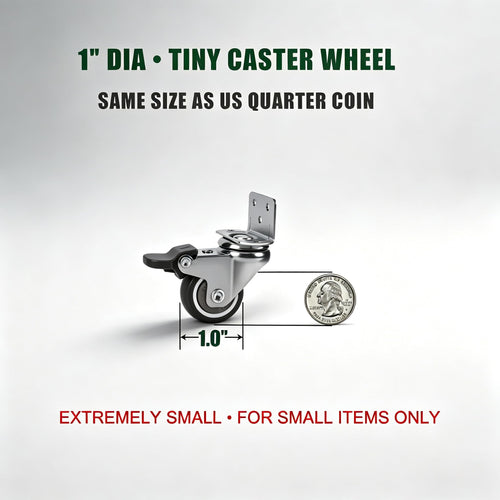 1" Low Profile Caster Wheels Set of 4 B46102
