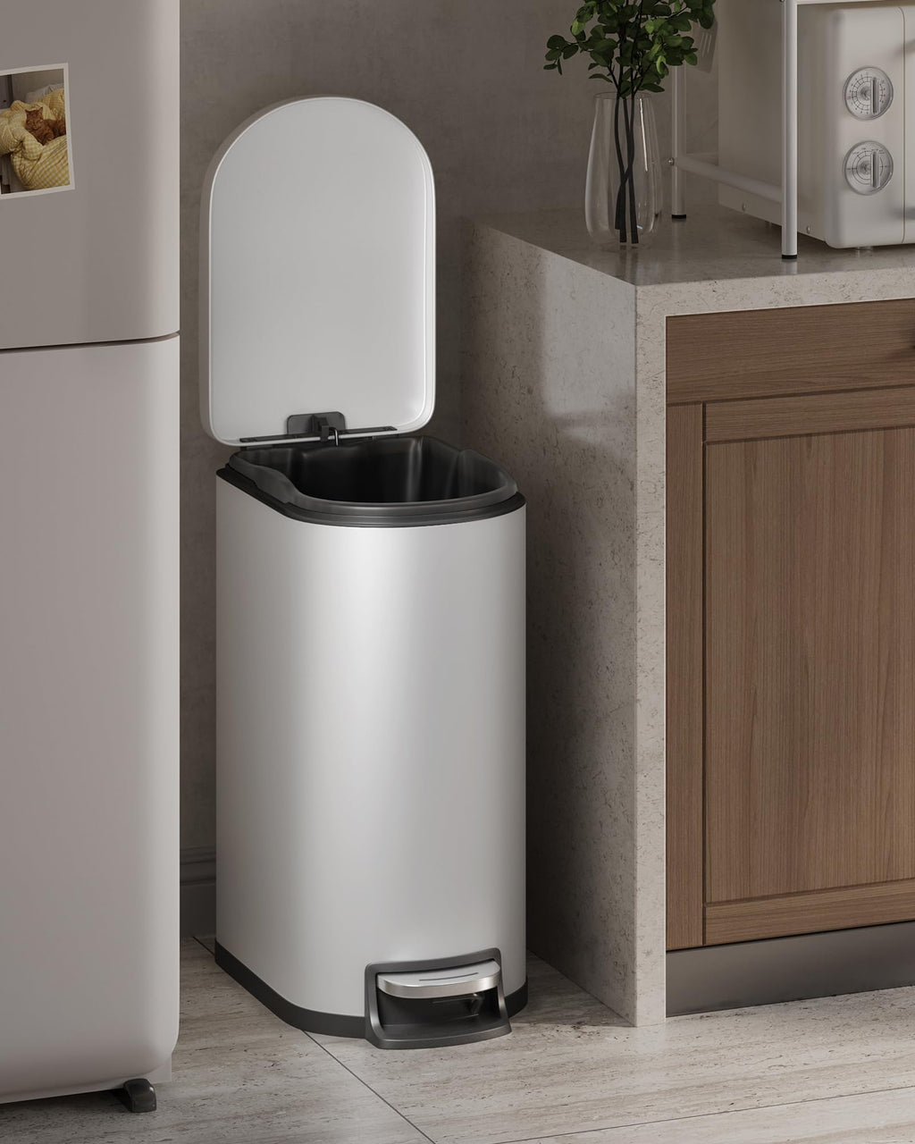 13.2 Gallon Stainless Steel Kitchen Trash Can U9249