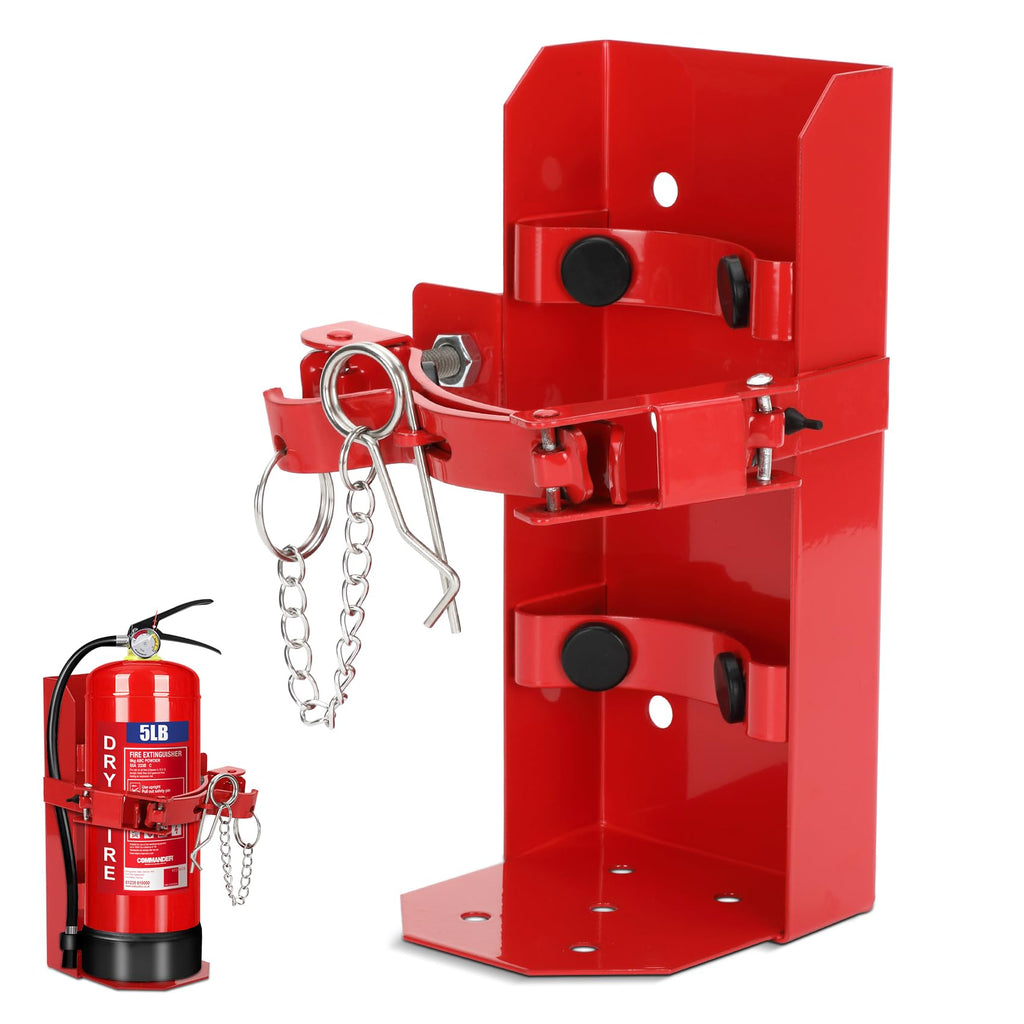 Heavy Duty Fire Extinguisher Brackets & Mounts Steel Red P54890