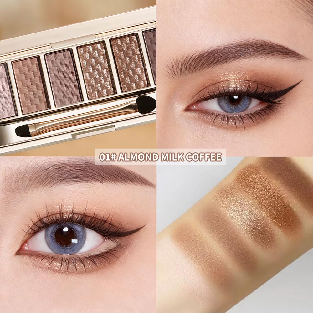 Nude Brown 6 Shade Matte & Shimmer Eyeshadow Palette Y835