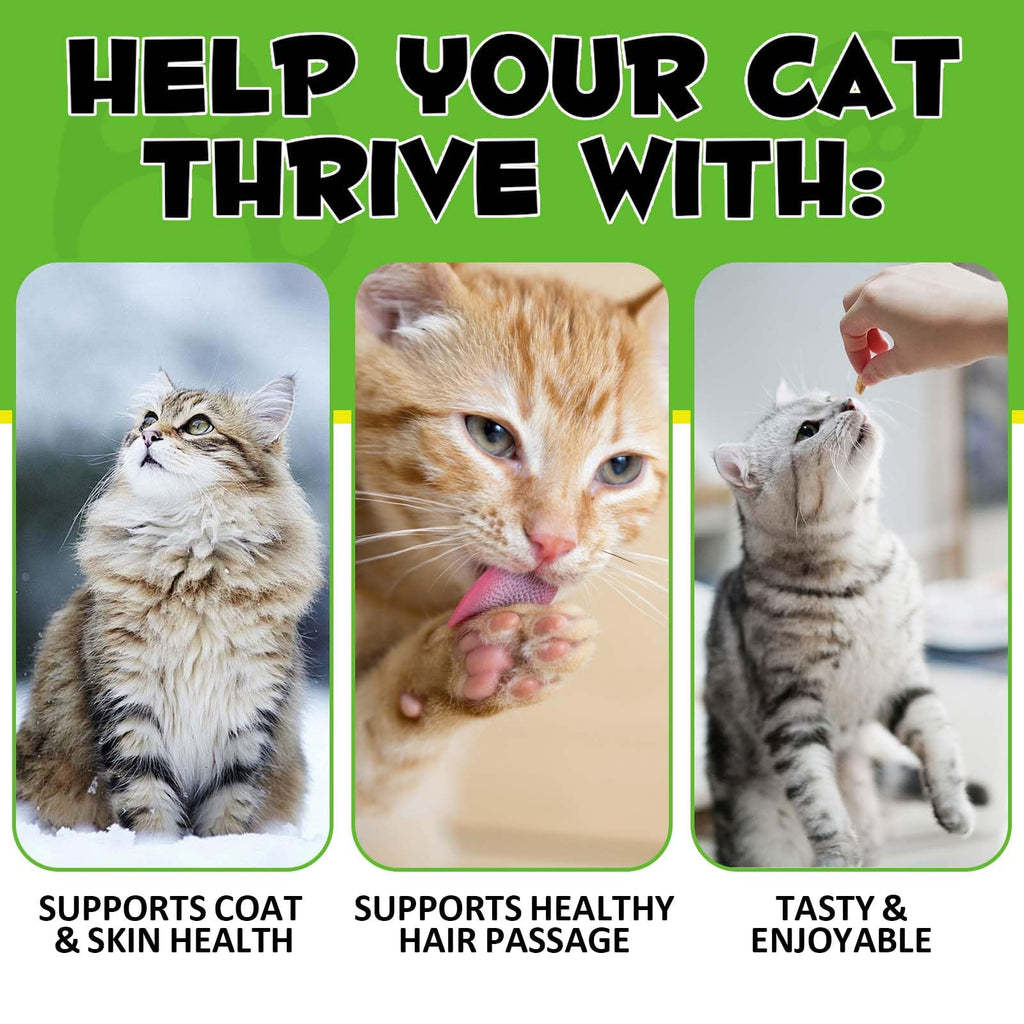 Cat Hairball Support Chews with Cat Grass & Omega-3 Fish Oil Z32737