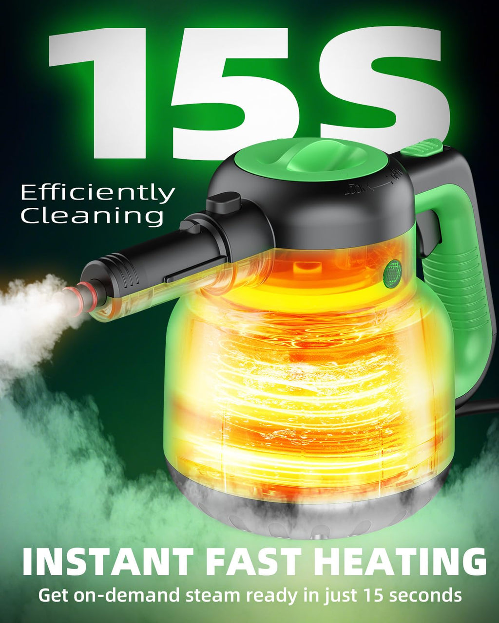 1400W 12-in-1 Steam Mop with Detachable Handheld Steam Cleaner S425700