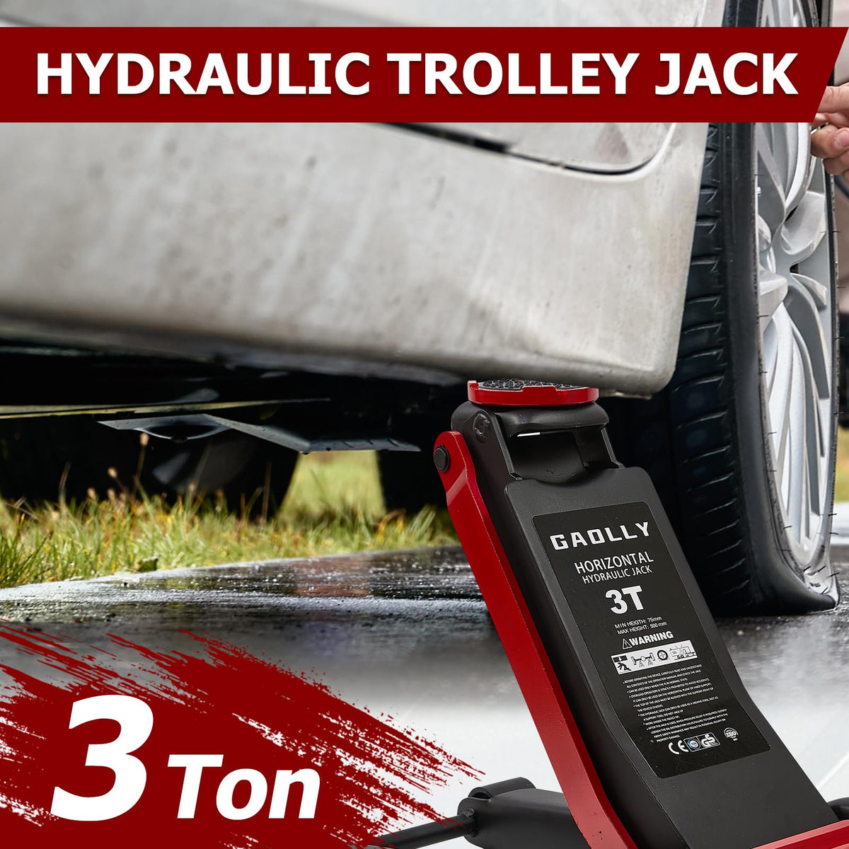 3 Ton Low Profile Steel Floor Jack Y6749