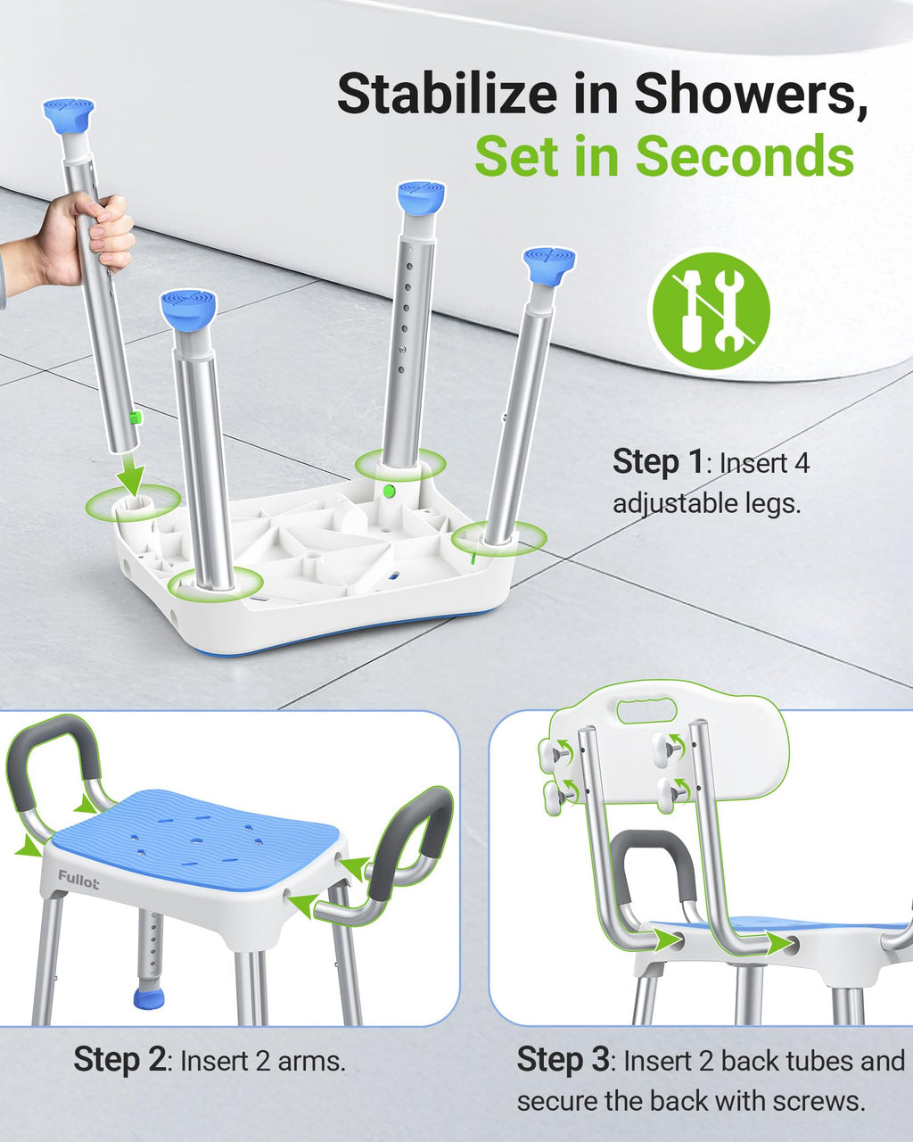Wide Shower Chair 400 lbs S784