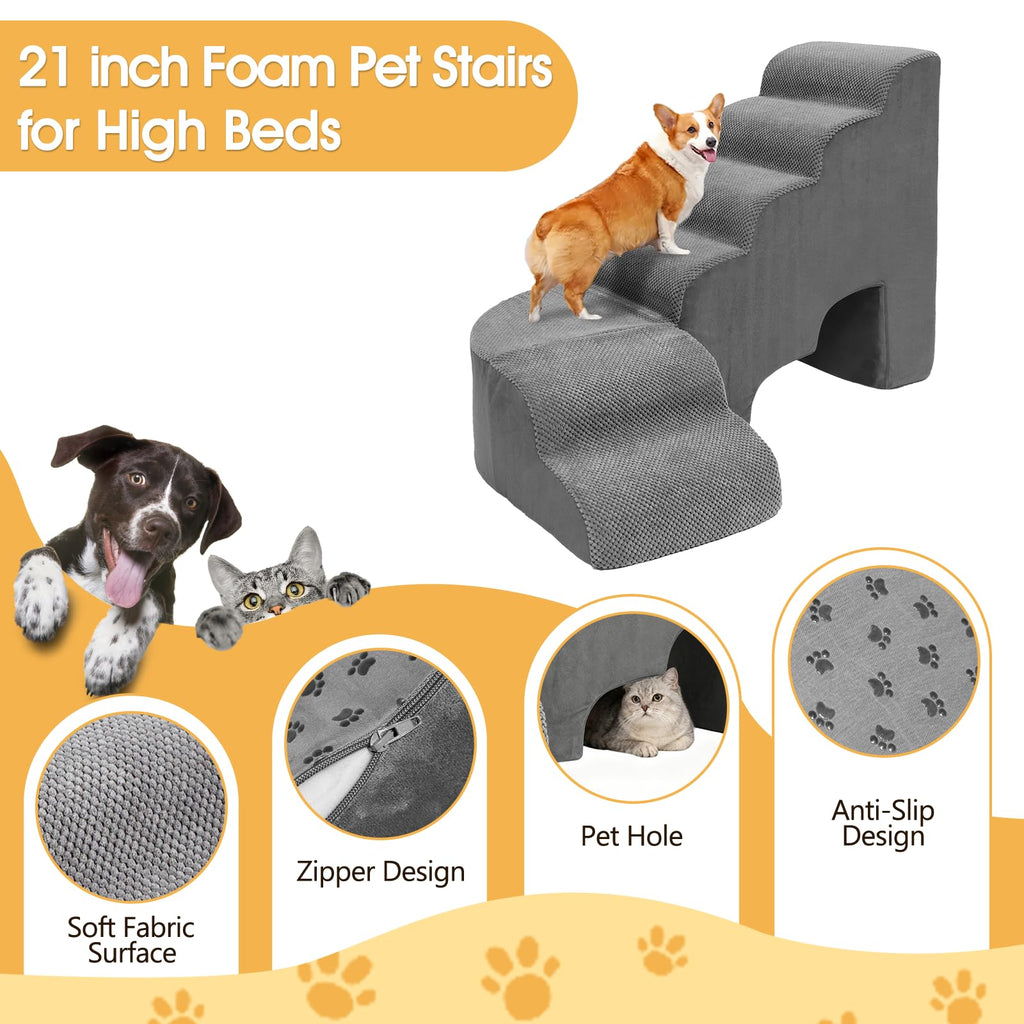 L Shaped 6 Steps Dog Stairs G49234