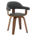 Black Leather Upholstered Swivel Dining Chair with Armrests X1479