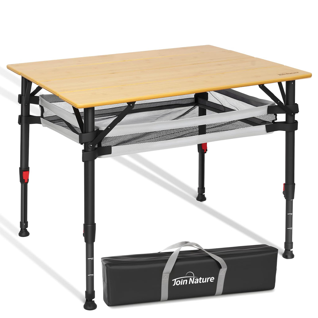 Bamboo Aluminum Folding Camping Table X54481