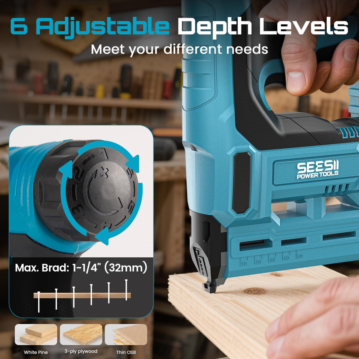 18 Gauge Cordless Brad Nailer and Stapler Gun Q26051
