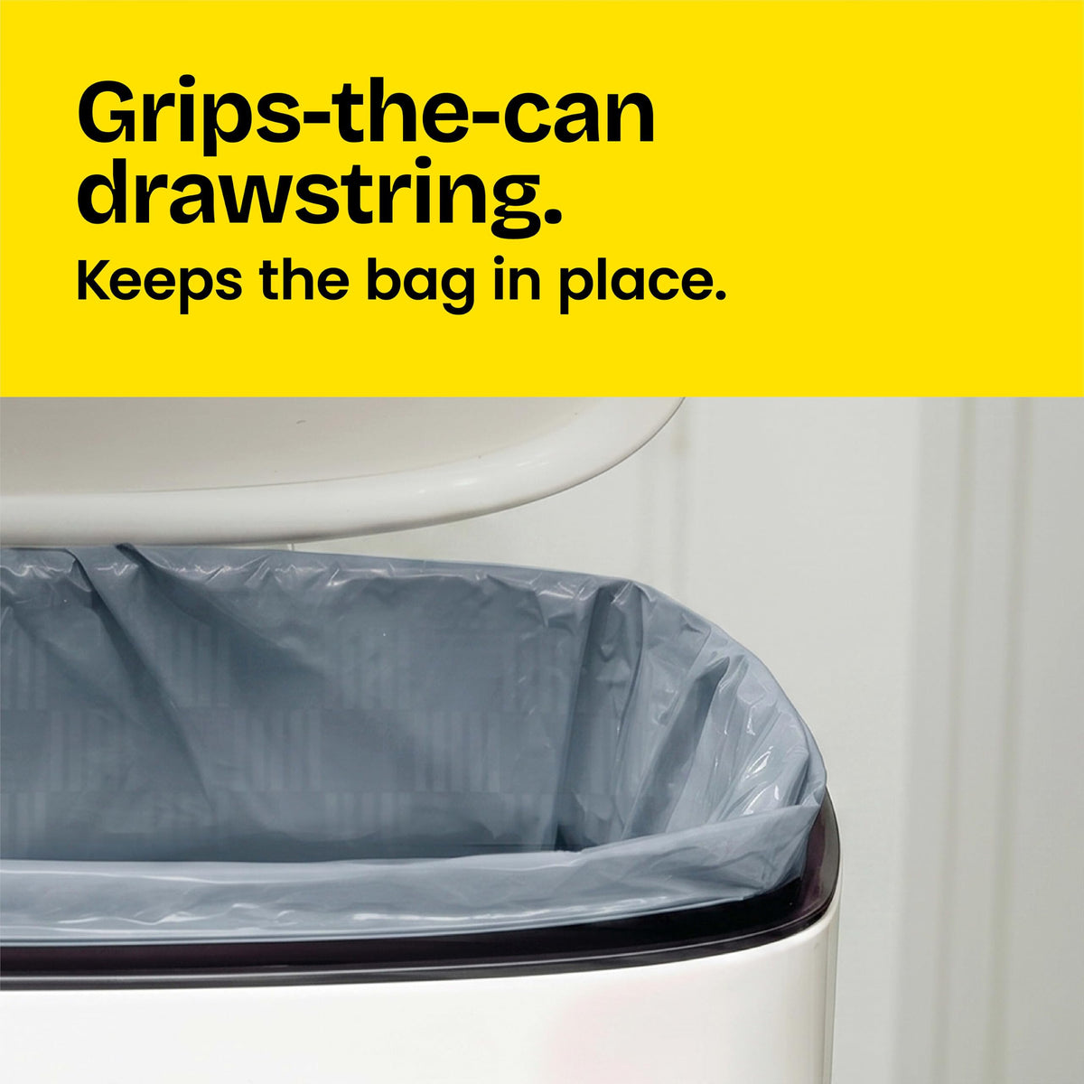 13 Gallon White Drawstring Trash Bags, 110 Count C33505