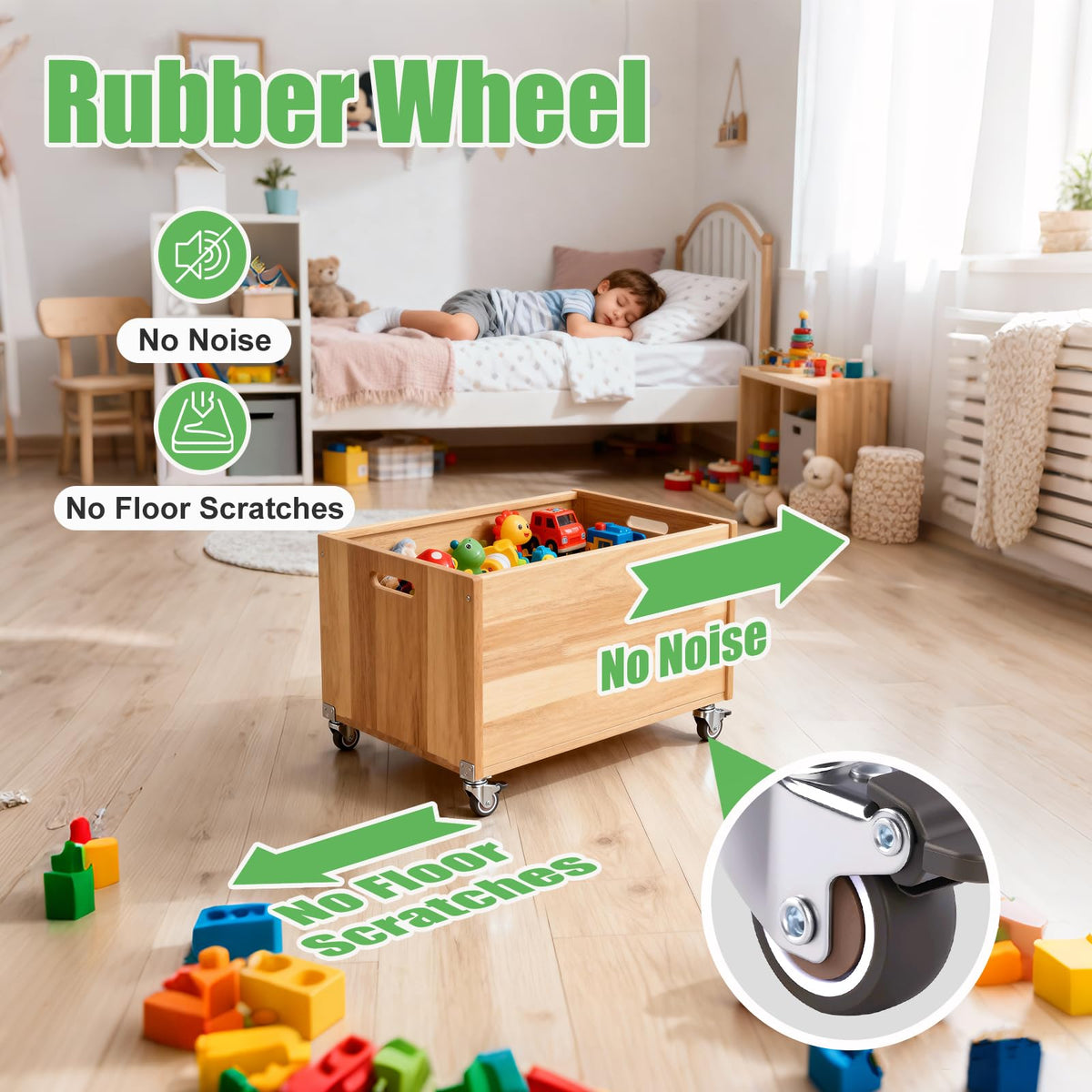 1" Low Profile Caster Wheels Set of 4 B46102
