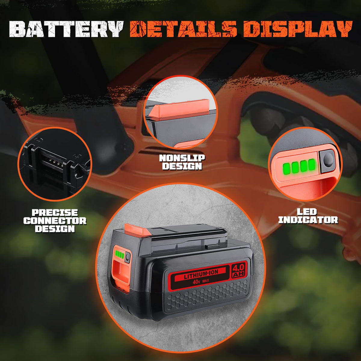 40V Lithium-Ion Battery Replacement O573