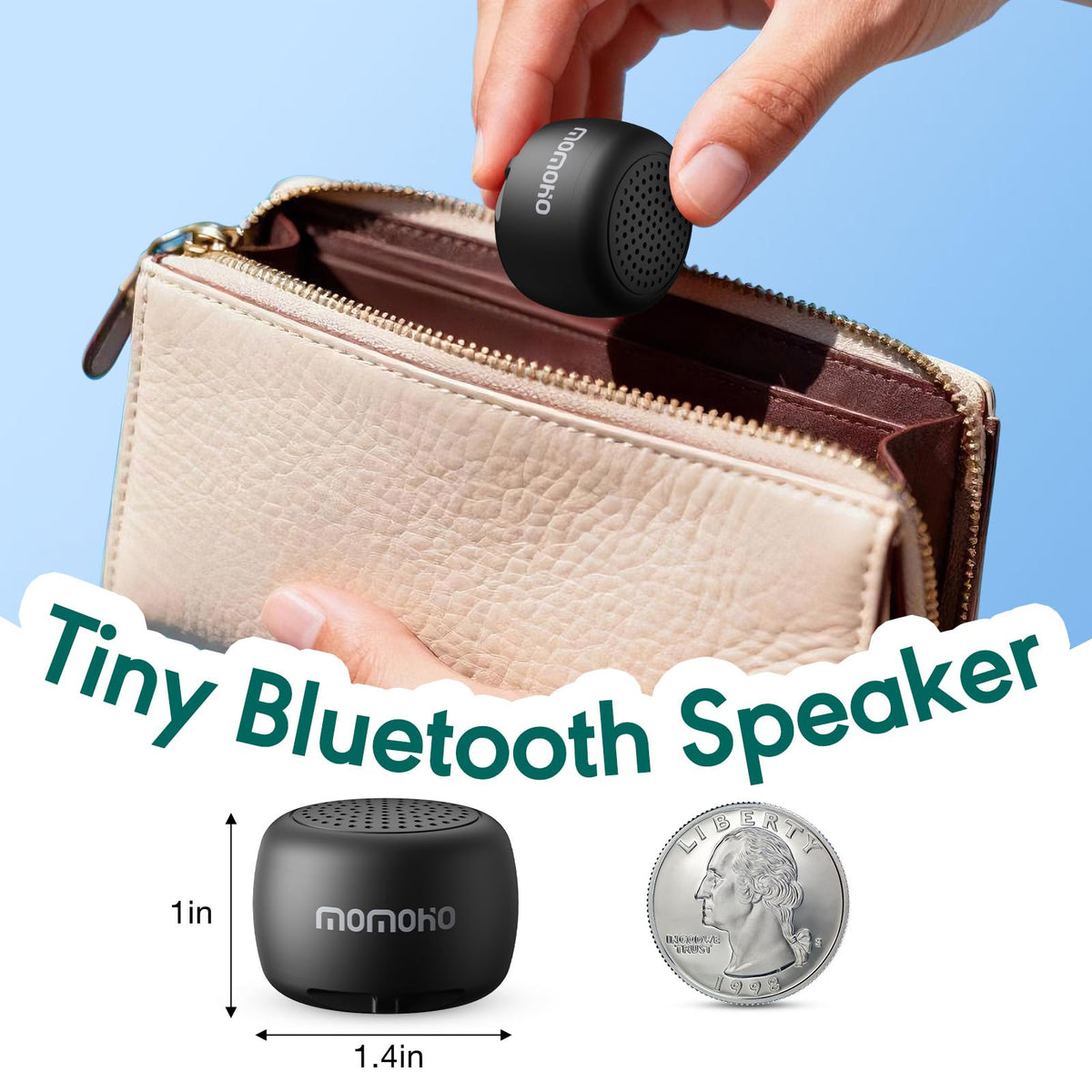 Black Mini Bluetooth Speaker with Built-in Mic D44665