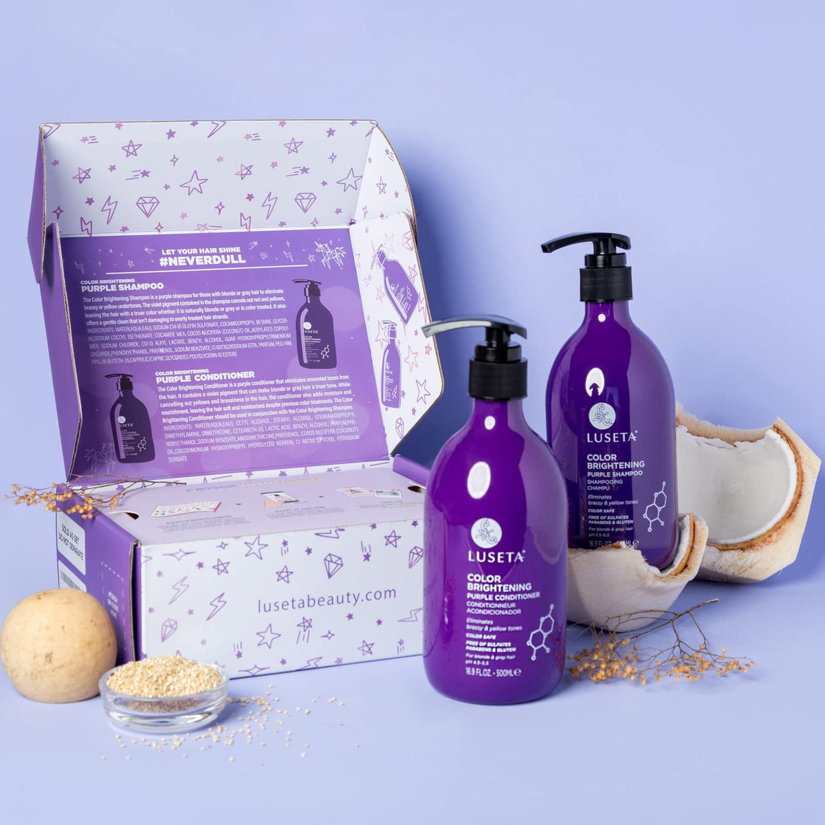 Purple Shampoo & Conditioner Set and Hair Mask Bundle T528212
