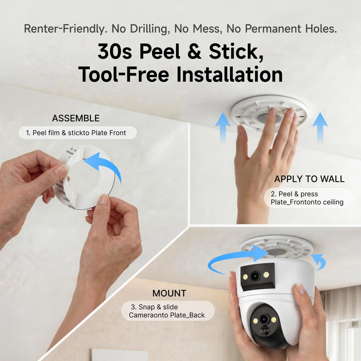 2K Dual Lens Indoor Security Camera I7070