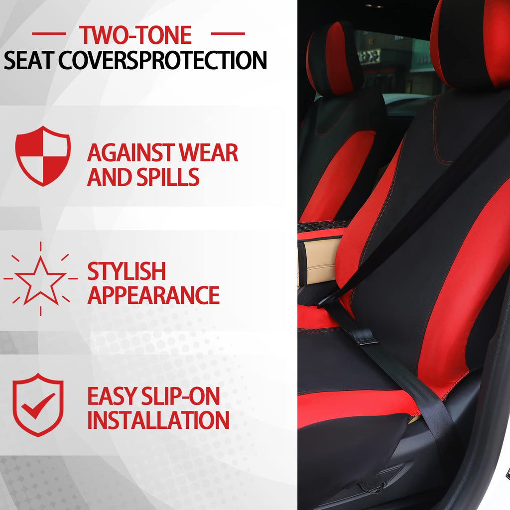 Red Black Car Seat Cover Full Set Z897527