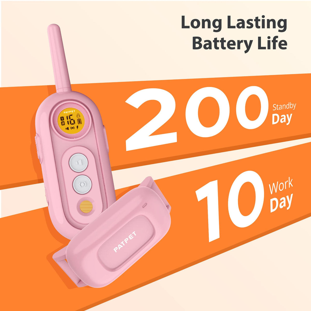 Rechargeable IPX7 Waterproof Dog Training Collar with Remote W55752