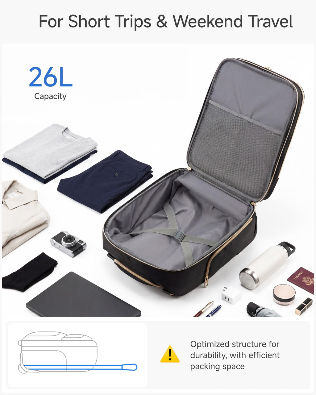 Black 16" Underseat Carry On Bag R677