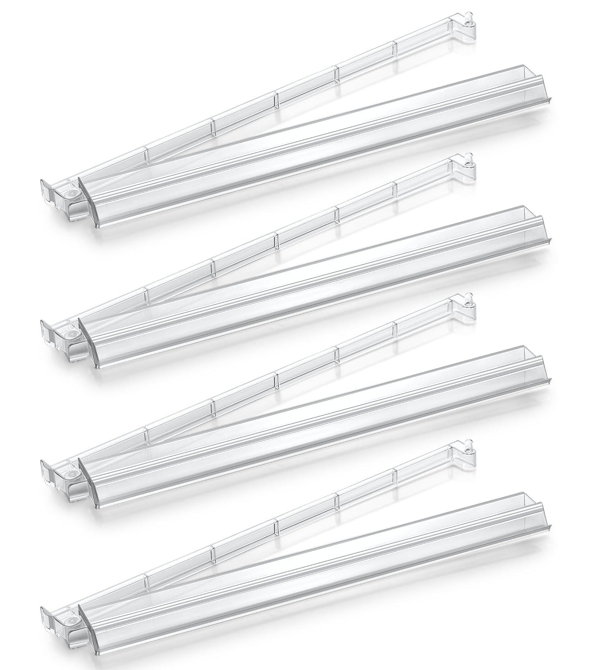 4PCS Clear Acrylic Mahjong Racks with Pushers Q110