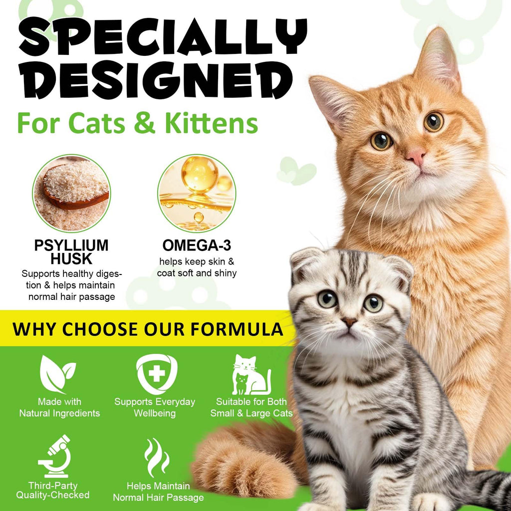 Cat Hairball Support Chews with Cat Grass & Omega-3 Fish Oil Z32737