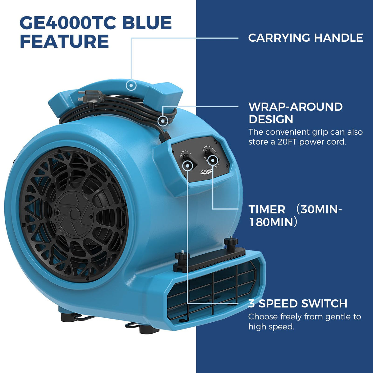 3 Speed Floor Drying Fan O677175