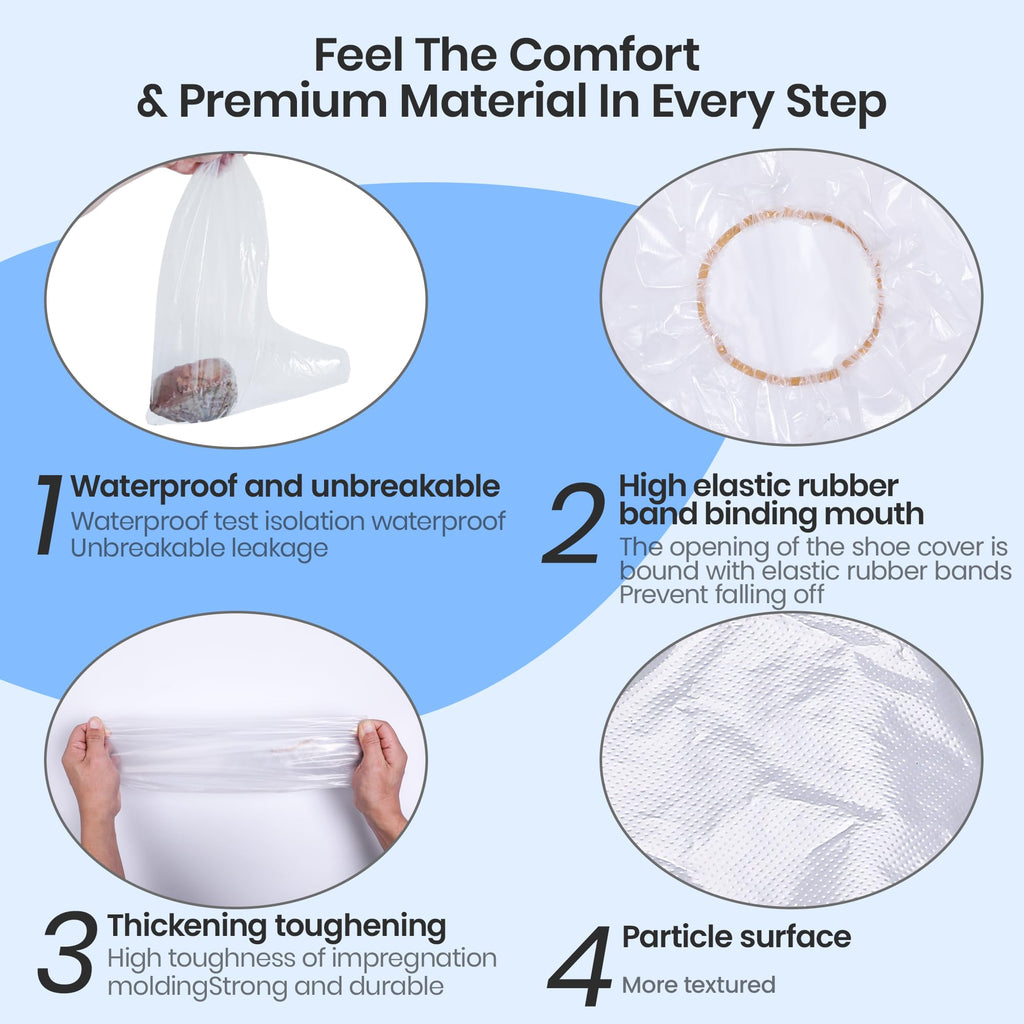 10 Pairs Waterproof Non-Slip Plastic Boot Covers I32381