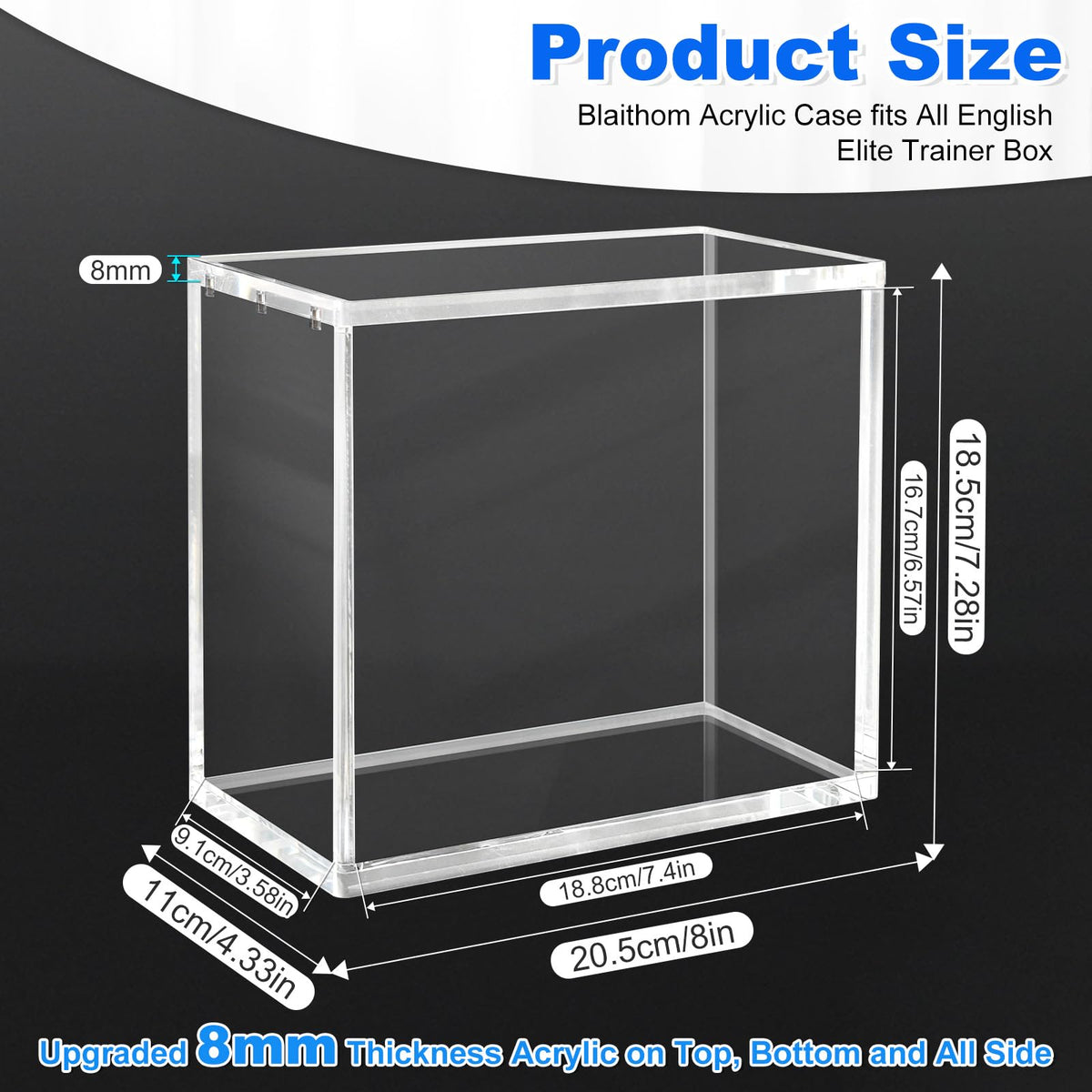 8mm Acrylic Display Case with Magnets R190434