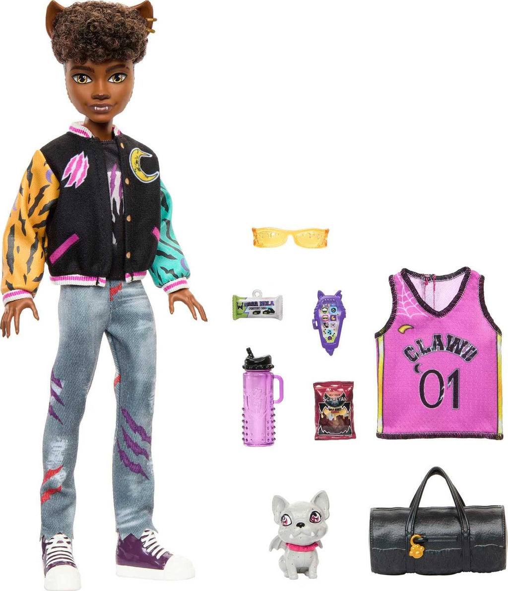 Monster High Doll with Pet Gargoyle Bulldog and Themed Accessories W37437