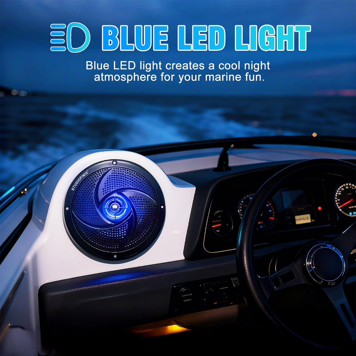 4 Inch 80W Bluetooth Waterproof Marine Speakers 2 Way Black M7805