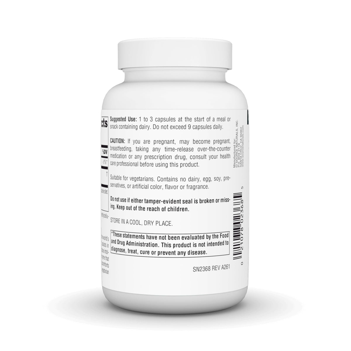 Lactase Digest 180 Vegetarian Capsules B41075