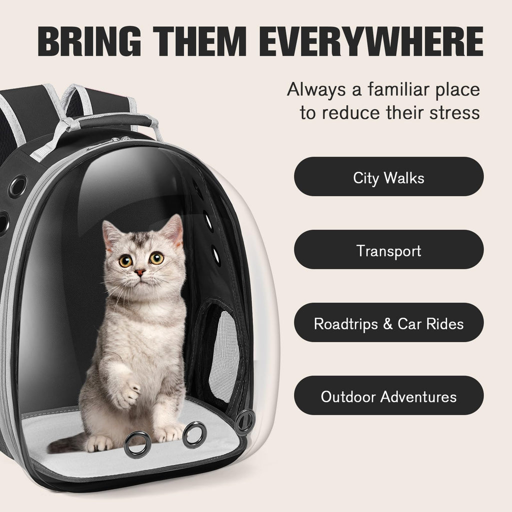 Black Cat Pet Carrier Backpack M4073