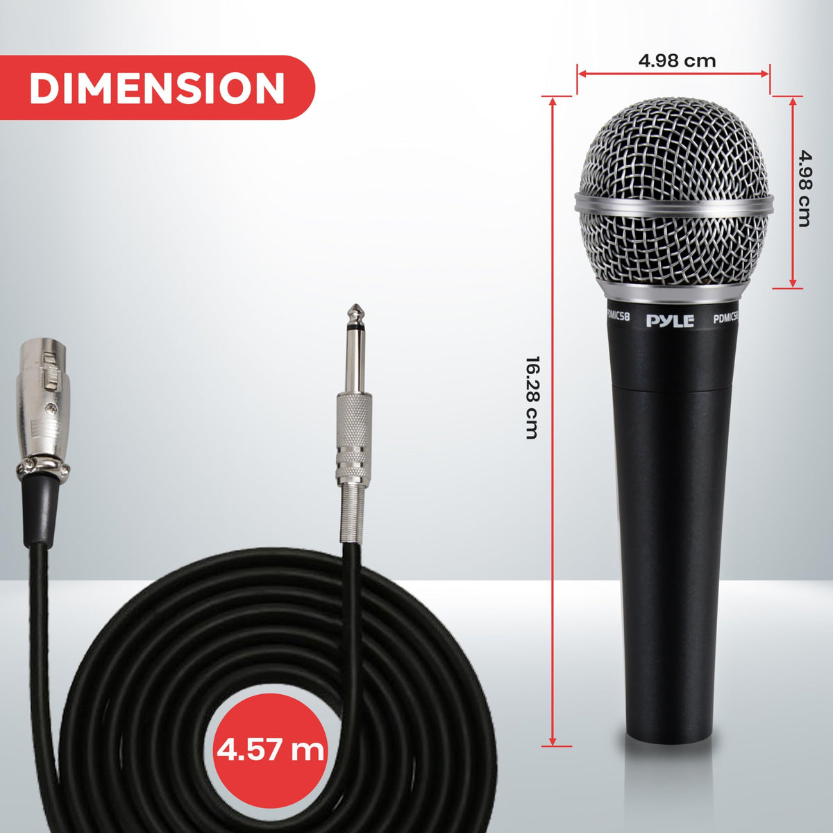 Dynamic Cardioid XLR Microphone with Built-in Pop Filter F289397