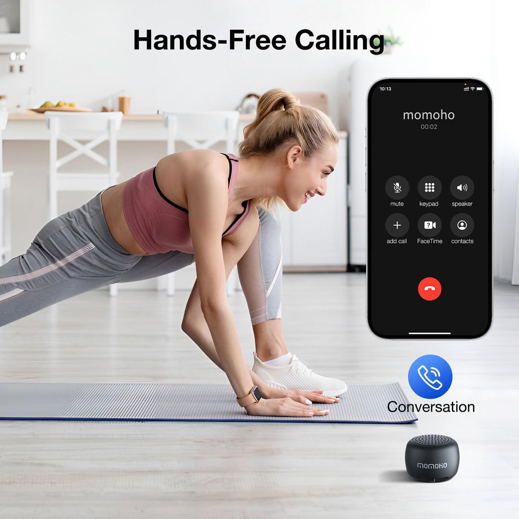 Black Mini Bluetooth Speaker with Built-in Mic D44665