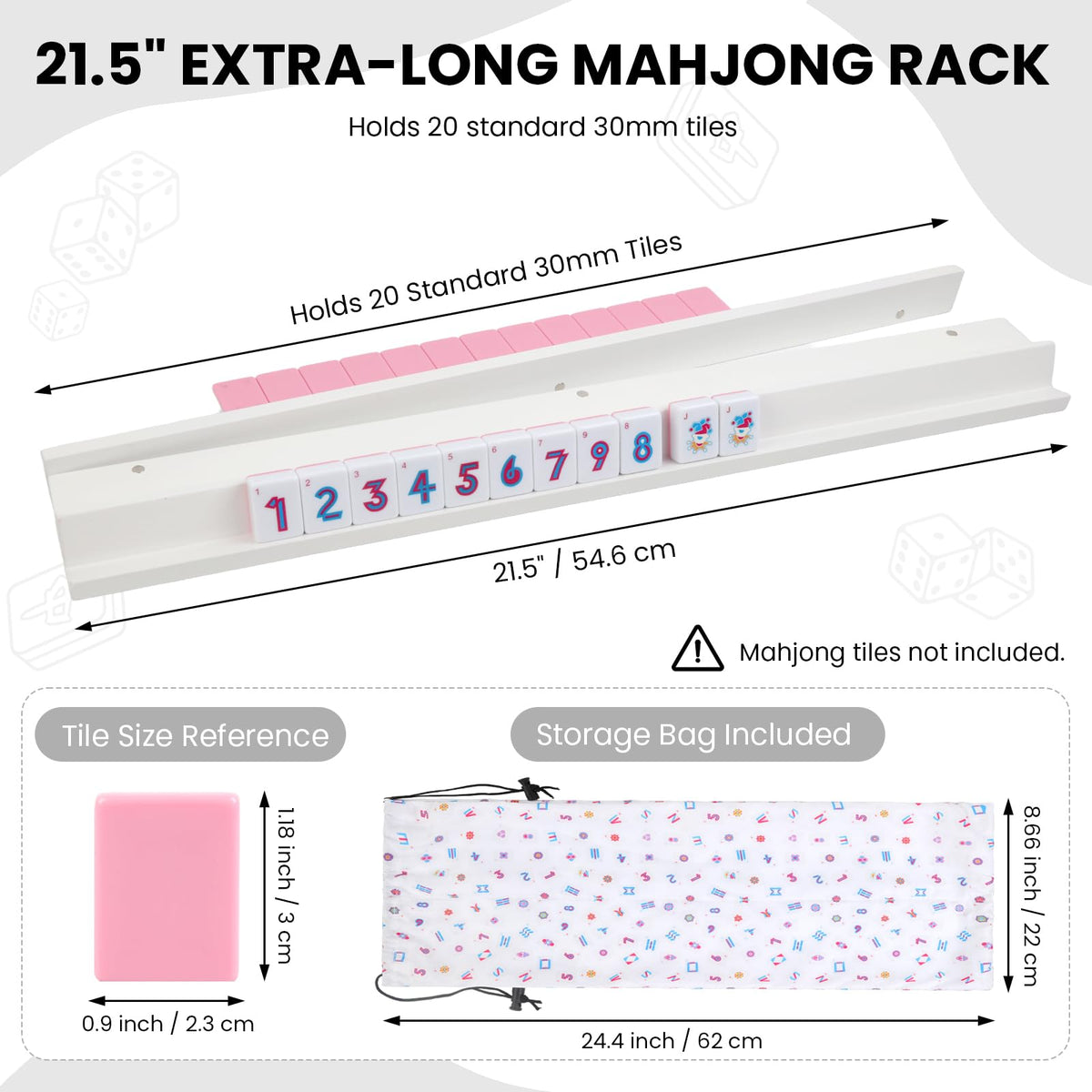 Set of 4 Wooden Mahjong Racks with Pushers B544248