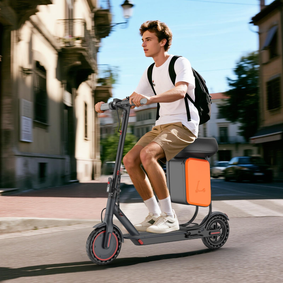 Electric Scooter with Dual Braking System A243376