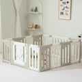 14 Panel Foldable Grey Baby Playpen D92309