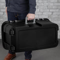 22 Gal Black Plastic Wheeled Footlocker T403