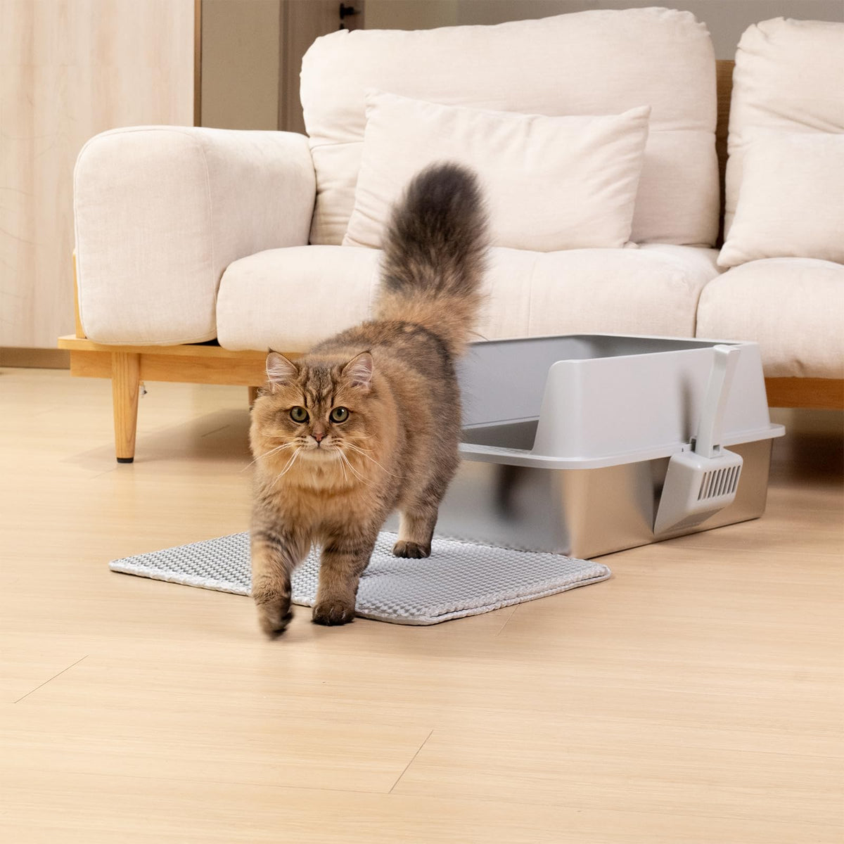 Stainless Steel XL Litter Box with Lid G9512