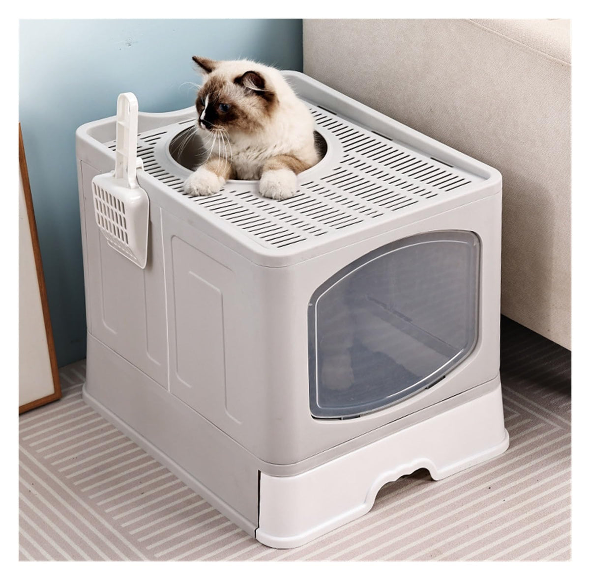Foldable Cat Litter Box with Lid T53039