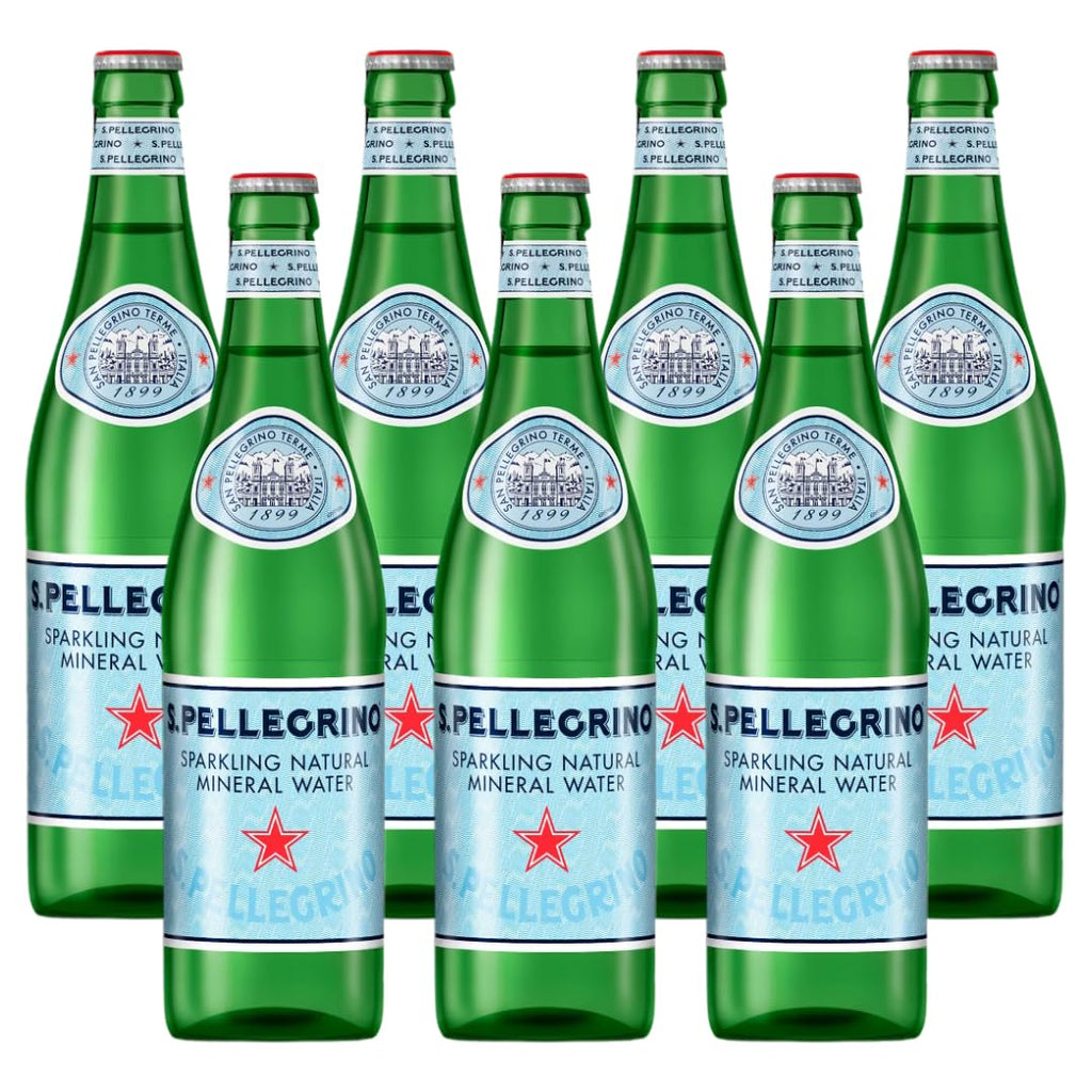 Sparkling Natural Mineral Water 500 mL Glass Bottles 8 Pack X216717