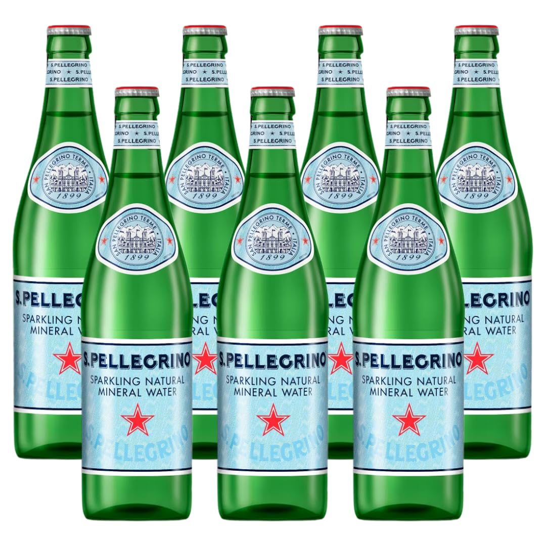 Sparkling Natural Mineral Water 500 mL Glass Bottles 8 Pack X216717