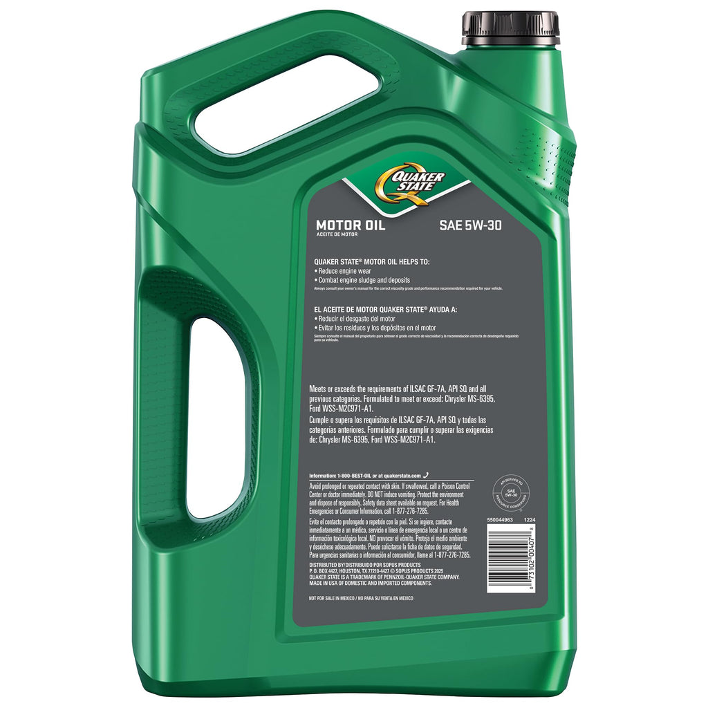5W-30 Motor Oil 5 Quart 3 Pack G830389