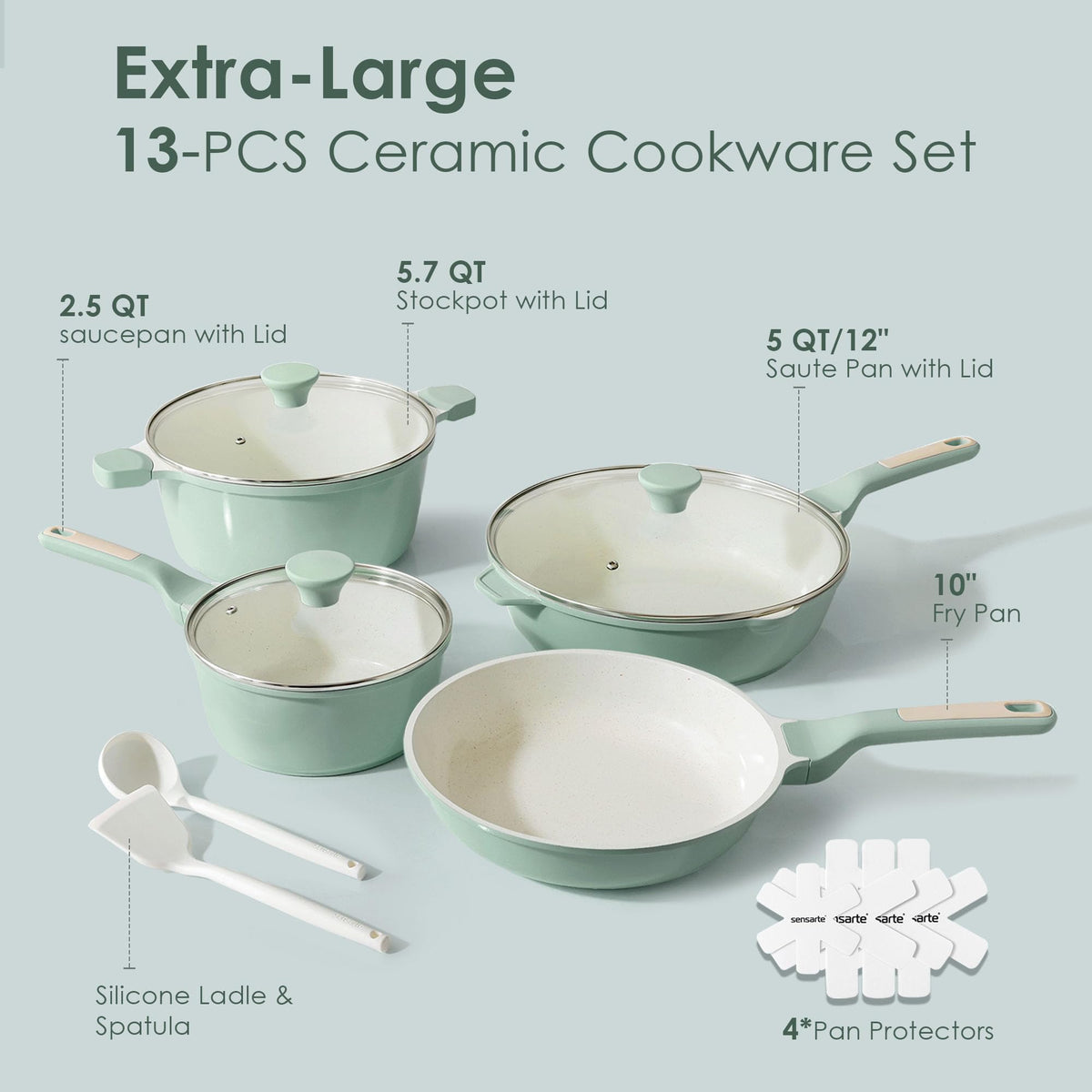 13-Piece Nonstick Ceramic Cookware Set P9075