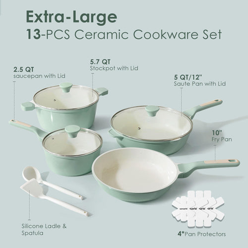 13-Piece Nonstick Ceramic Cookware Set P9075
