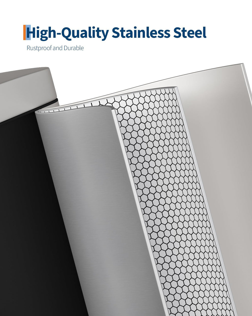 13.2 Gallon Stainless Steel Kitchen Trash Can U9249