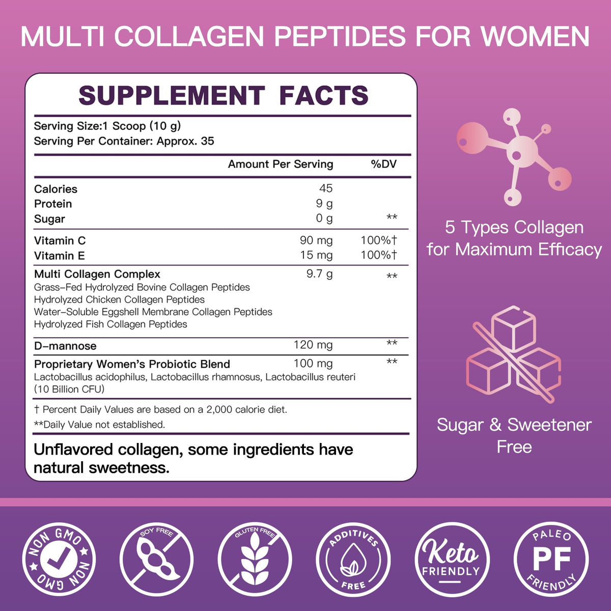 Unflavored Multi Collagen Peptides T795678